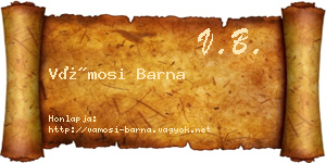 Vámosi Barna névjegykártya